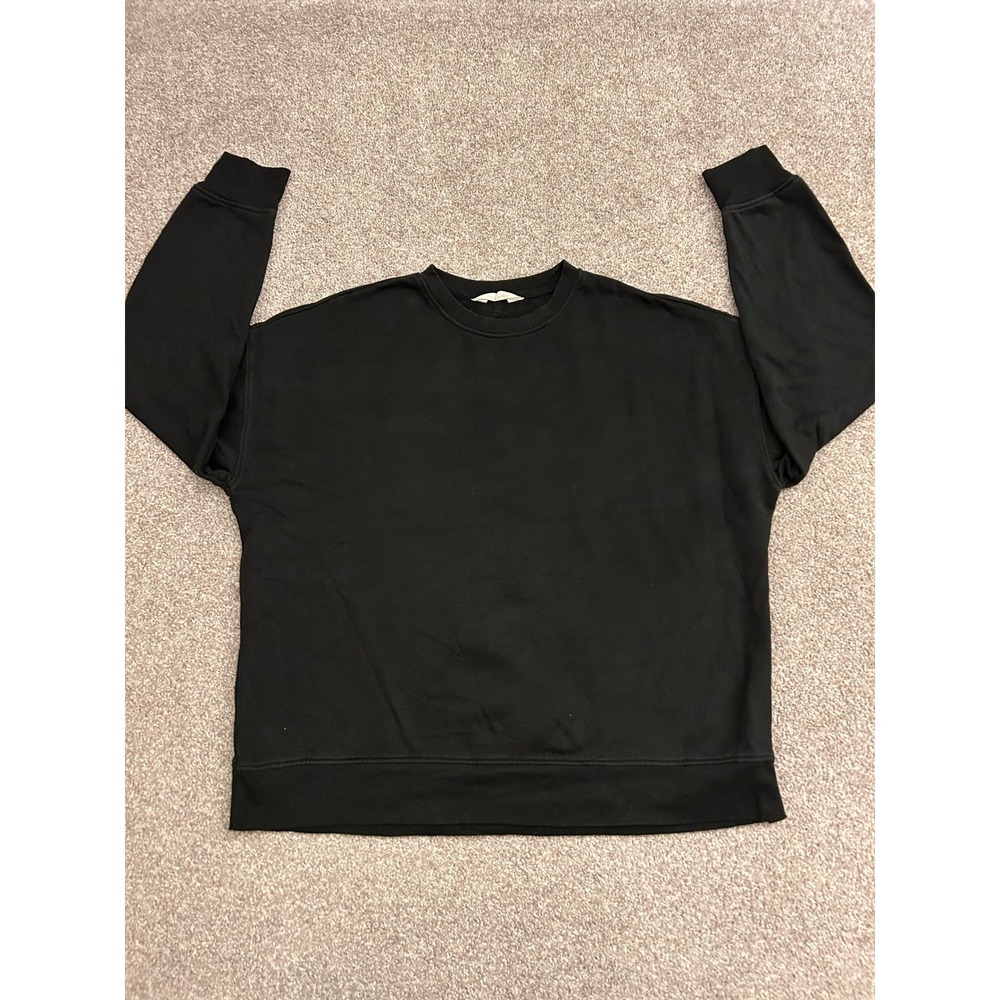 Primark Sweatshirt Womens XL Black Excellent Crew Neck Oversized Long Sleeve